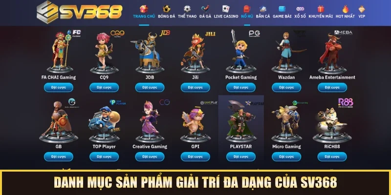 SV368🎖️Trang Chủ Nhà Cái Sv368 Đá Gà Thomo Top 1 VN 31 Danh mục sản phẩm giải trí đa dạng của SV368
